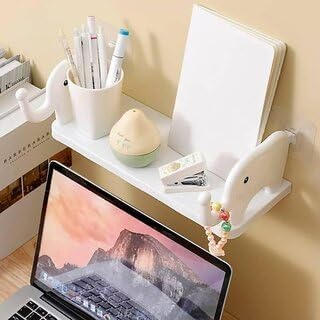 Self Adhesive Wall Shelf for Kitchen Bathroom Entryway | Stand Holder Plastic Wall Shelf