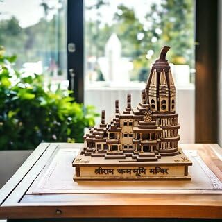 Ram Mandir Ayodhya Model 3D Replica Handcrafted Wooden Traditional