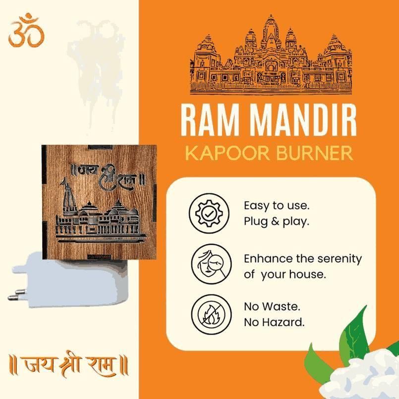 Revolt Rise 3-in-1 Ayodhya Ram Mandir Aroma Burner & Night lamp