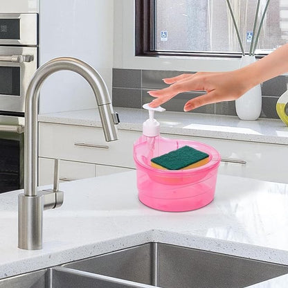 Double Layer Liquid Soap Dispenser with Pump and Sponge